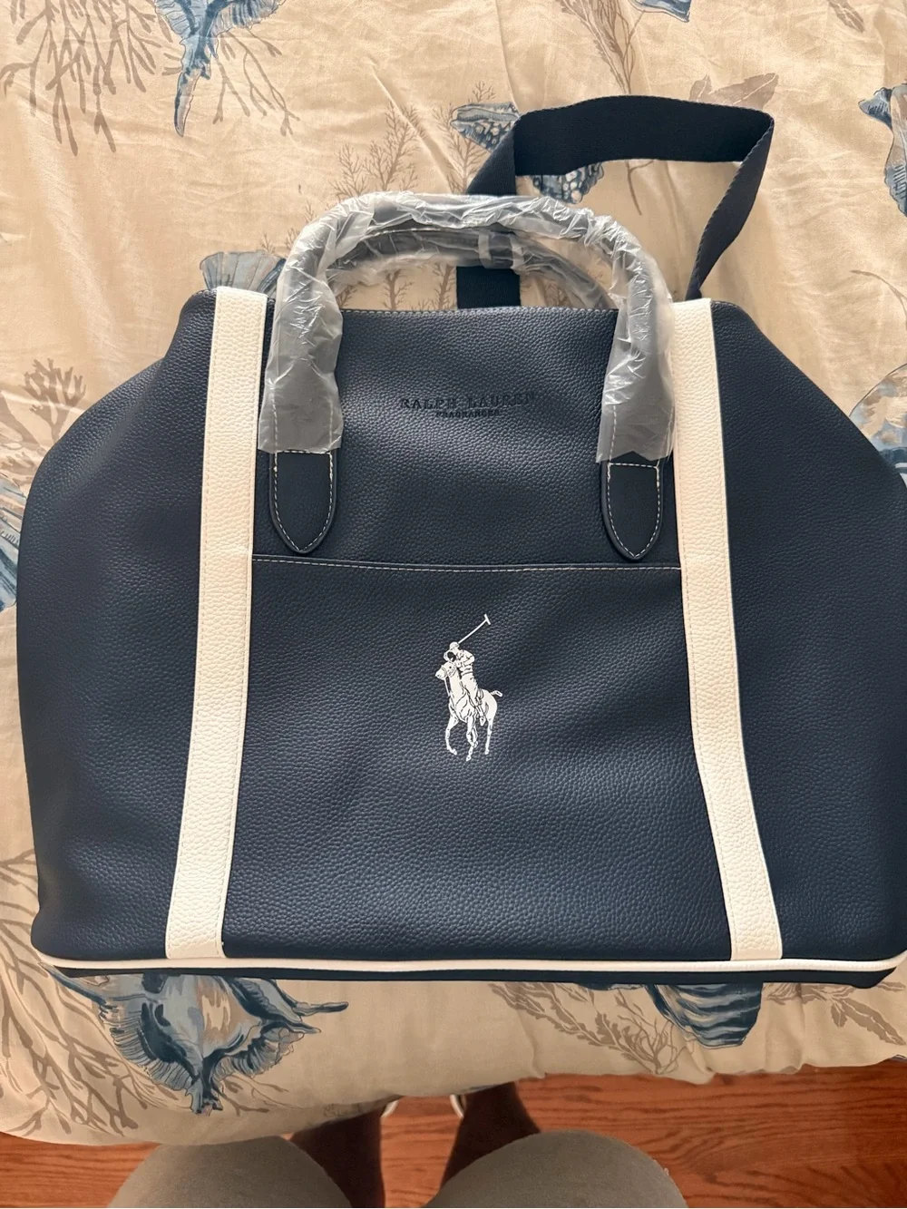 Polo by Ralph Lauren navy blue  & White Travel Duffle Bag